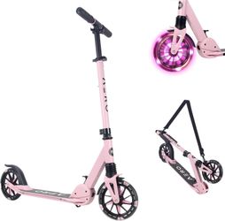 AERO MOBILITY Big Wheel Kick Scooter for Kids Age 6-12, Teens & Adults, Light Up