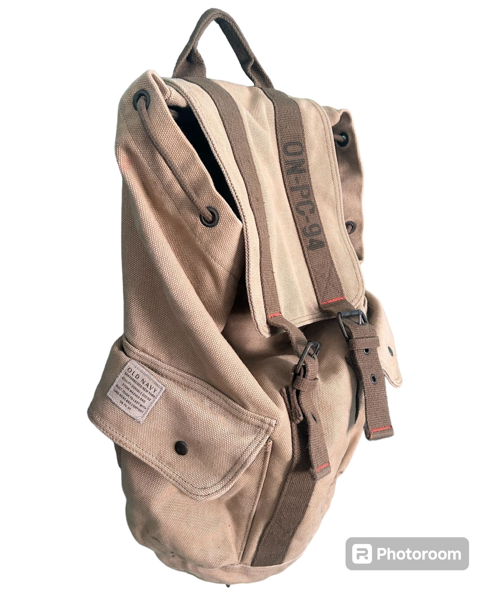 Vintage Old Navy Military Style Backpack ON-PC-94 Canvas for Sale