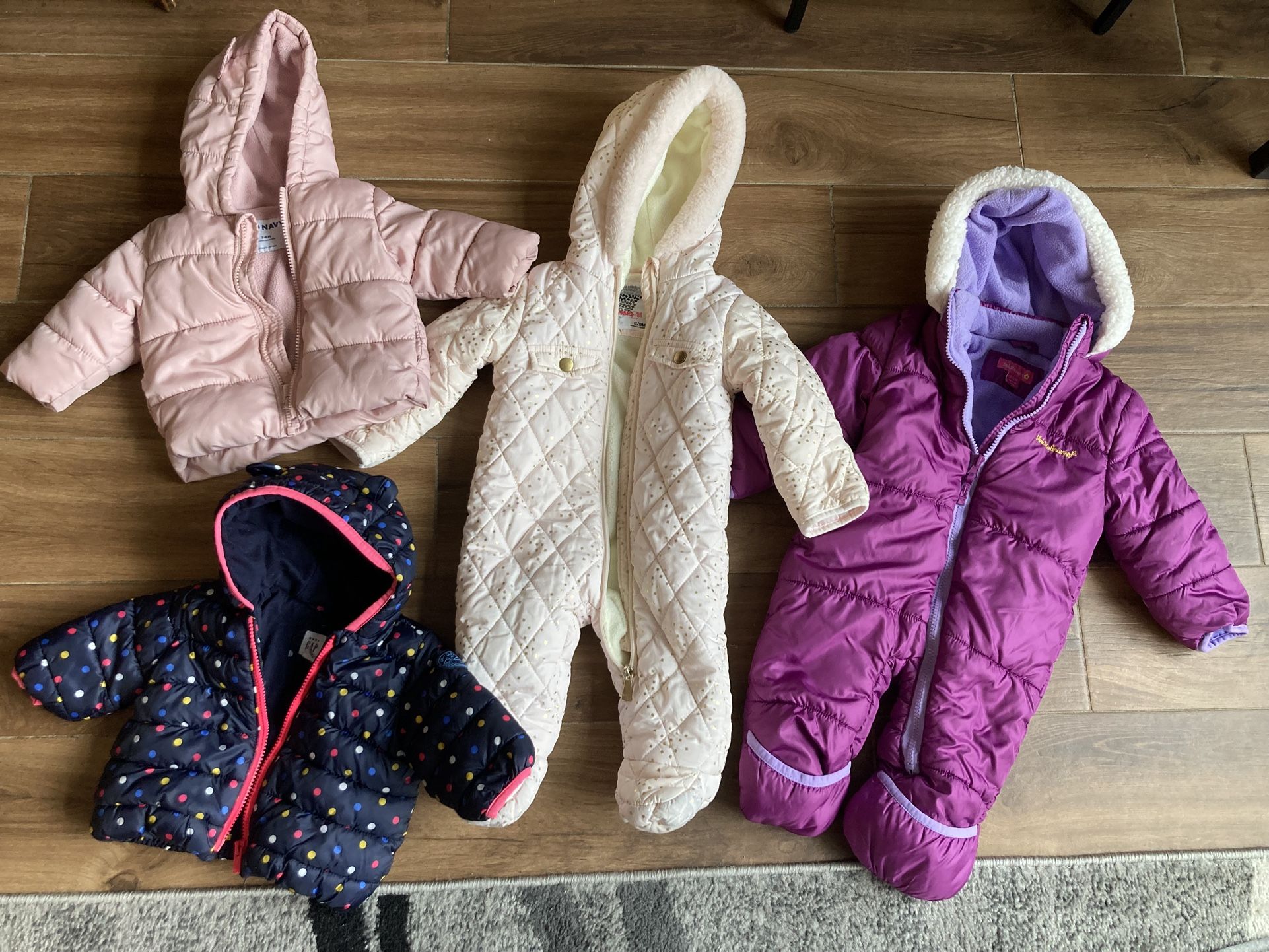 Baby Girl Winter Jackets&Snow Suits 3-12m