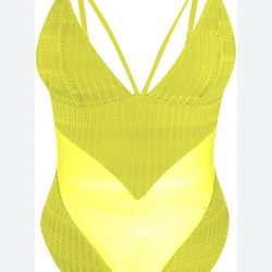 Yellow, Swimming Suit Size XL Spaghetti Straps New Without Tags (