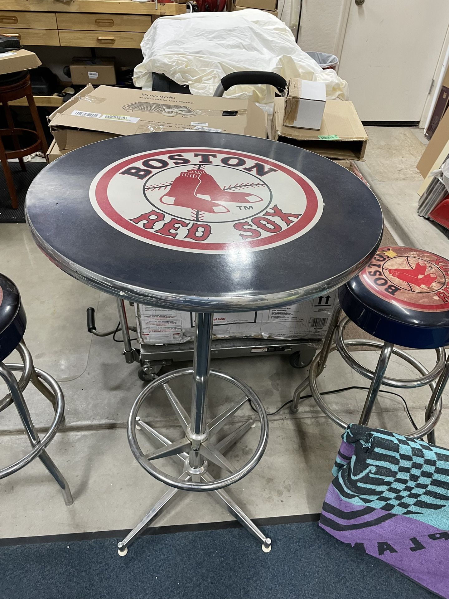 Boston Red Sox Pub Table and Stools