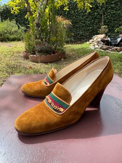 Vintage Custom Gucci Suede Heels