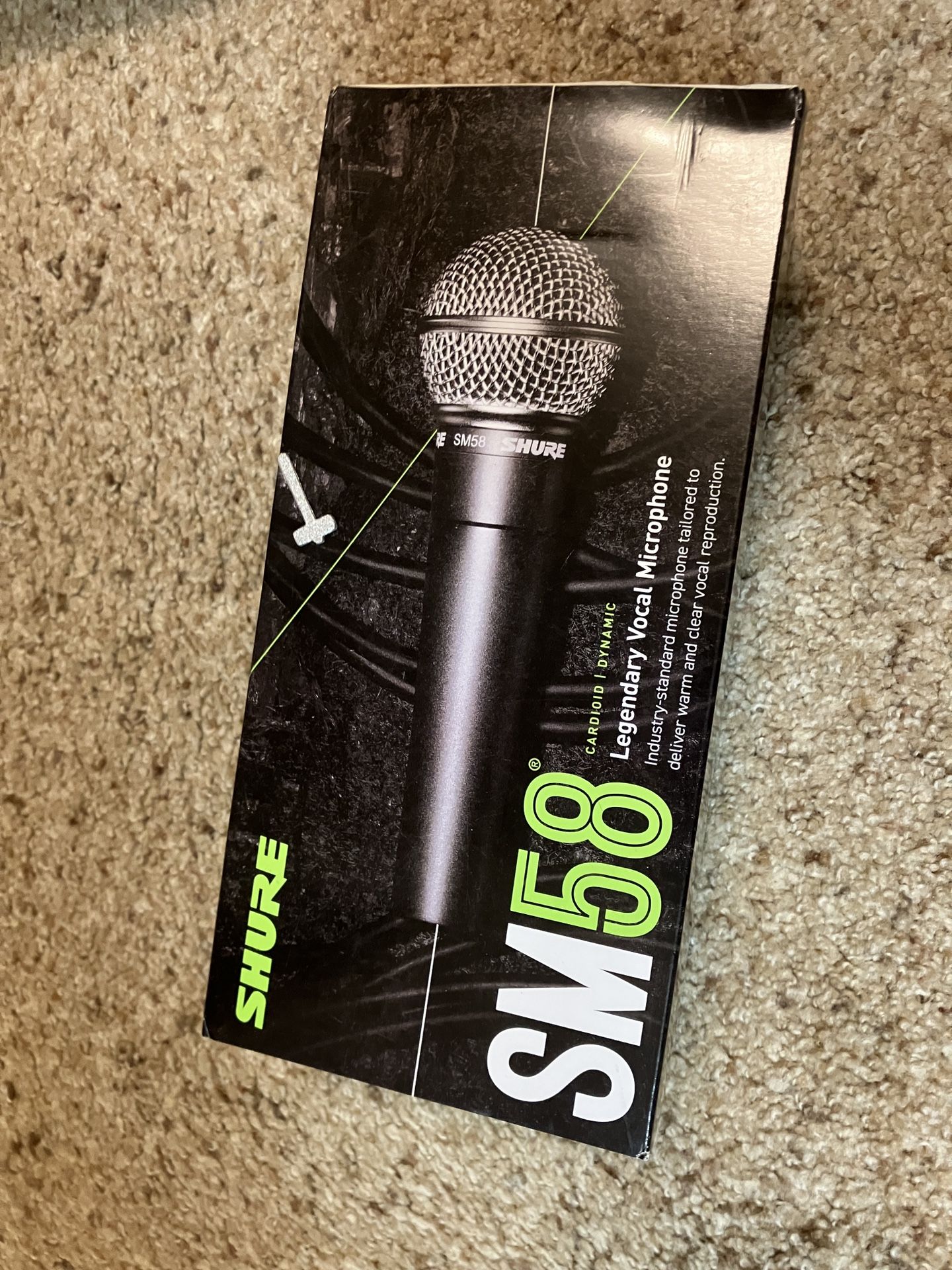 Shure Sm58 Mic (brand New), Stand, 3 1’ Ft Cords, Presonus Audio box USB 96