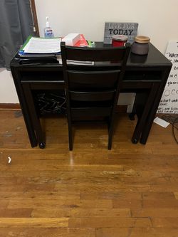 Cherry Wood Desk With Chair