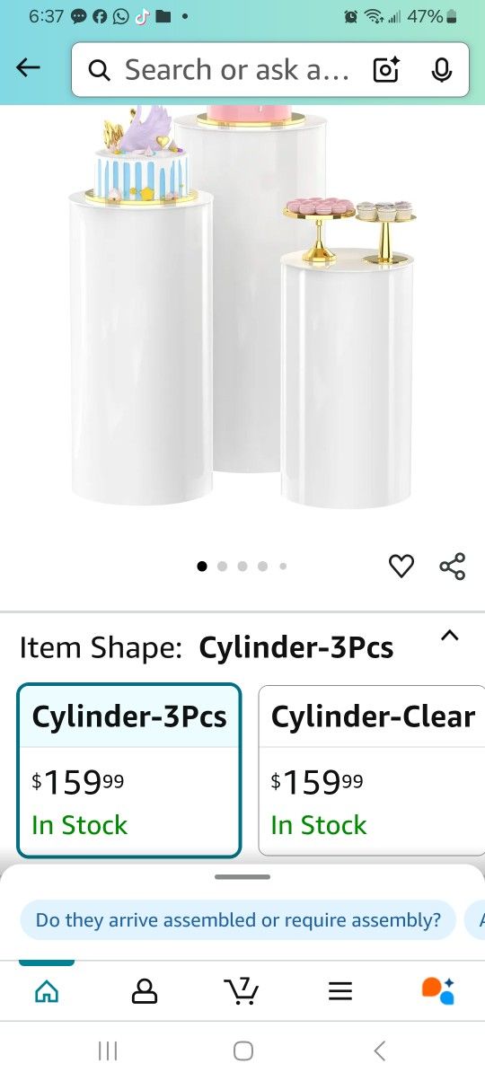 Enjoy Your Parties Elegantly with a set of cylinders for decorating baptisms, weddings, birthdays, or any occasion.
