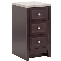 Delridge 14 in. W x 17 in. D x 30 in. H Chocolate Linen Cabinet