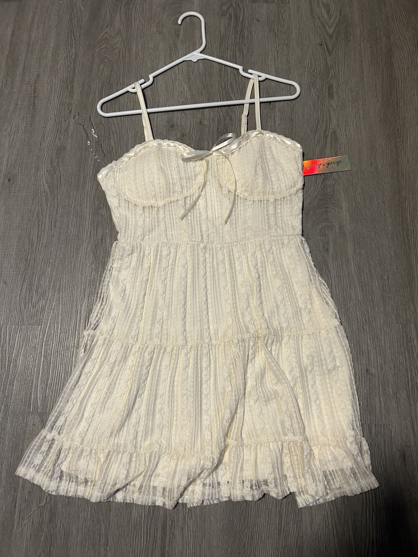 cottage core white dress