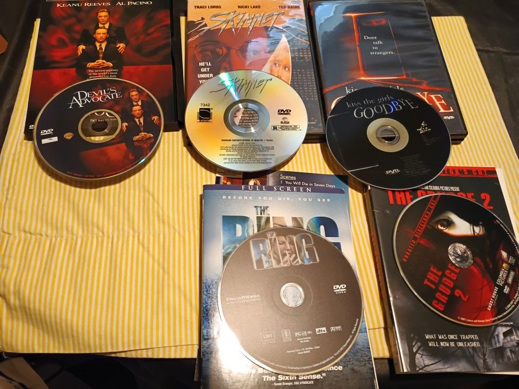 Skinner OOP DVD, Devil's Advocate, Kiss The girls Goodbye, Horror Movie Lot Rare