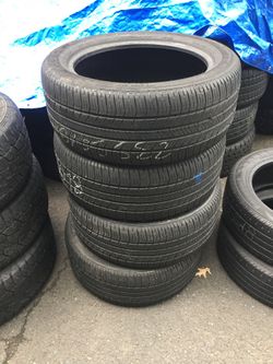 235/50/18 Goodyear eagle ls2m set of used tires in great condition 60% tread 225$ for 4. Installation and alignment available but not included