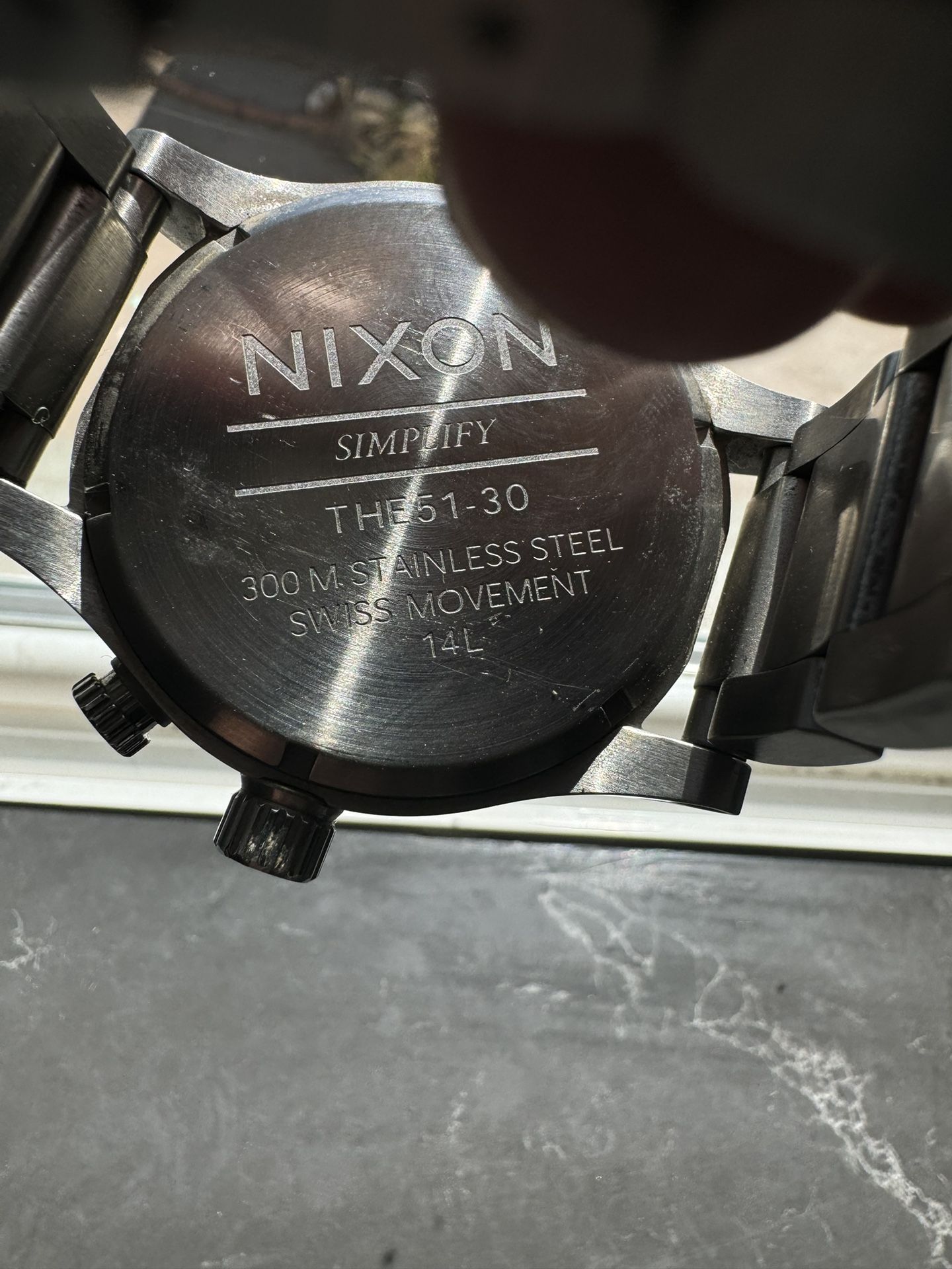 Nixon 51-30 Tide High Chrome With Blue Face