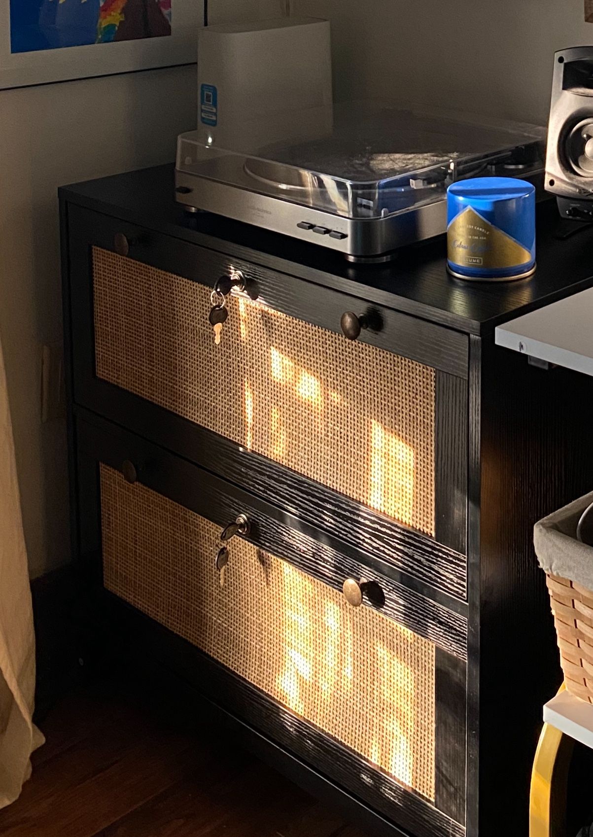 Filing Cabinet - Black Ratan