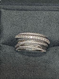 David Yurman Sterling Silver Diamond Ring