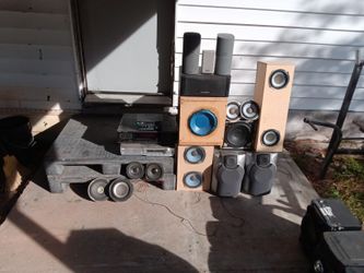 A Whole Lot Of Speakers With A Receiver Power Receiver Small Receiver Big Receiver A Whole Lot Of Tweeters