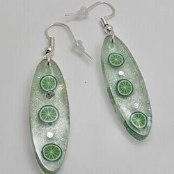 Lime Silver Earrings 