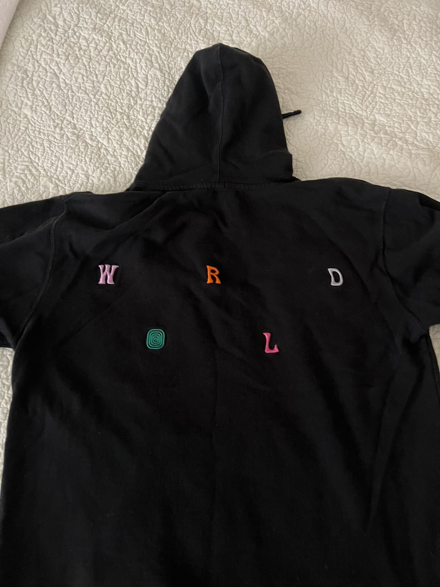Travis Scott Astroworld Scattered Hoodie Black Men's Size L