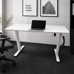 Threshold Loring Adjustable Height Standing Desk White New In Box