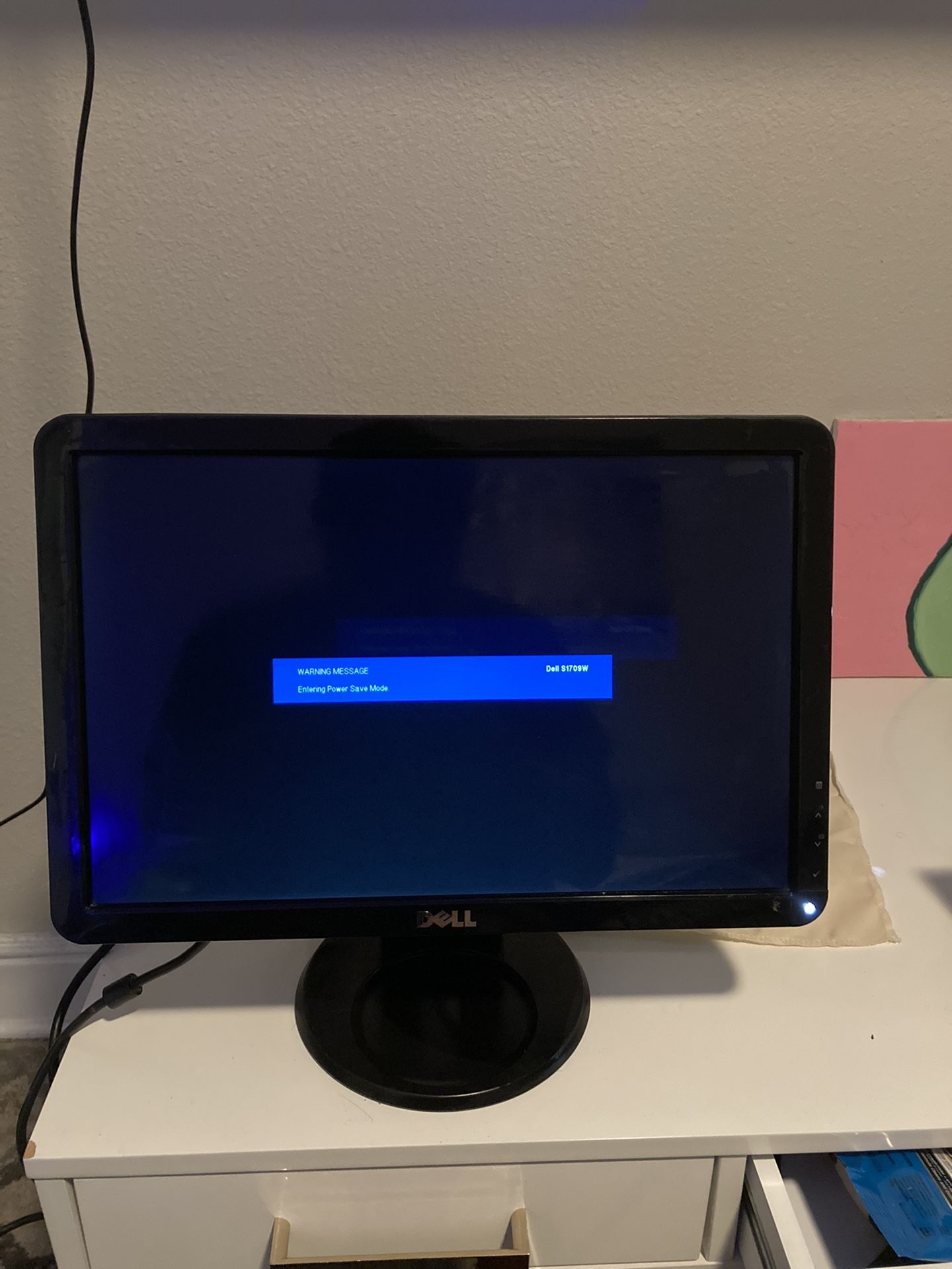 Dell S1709WC Widescreen 17" Monitor Flat Panel LCD w/ Stand & Cord