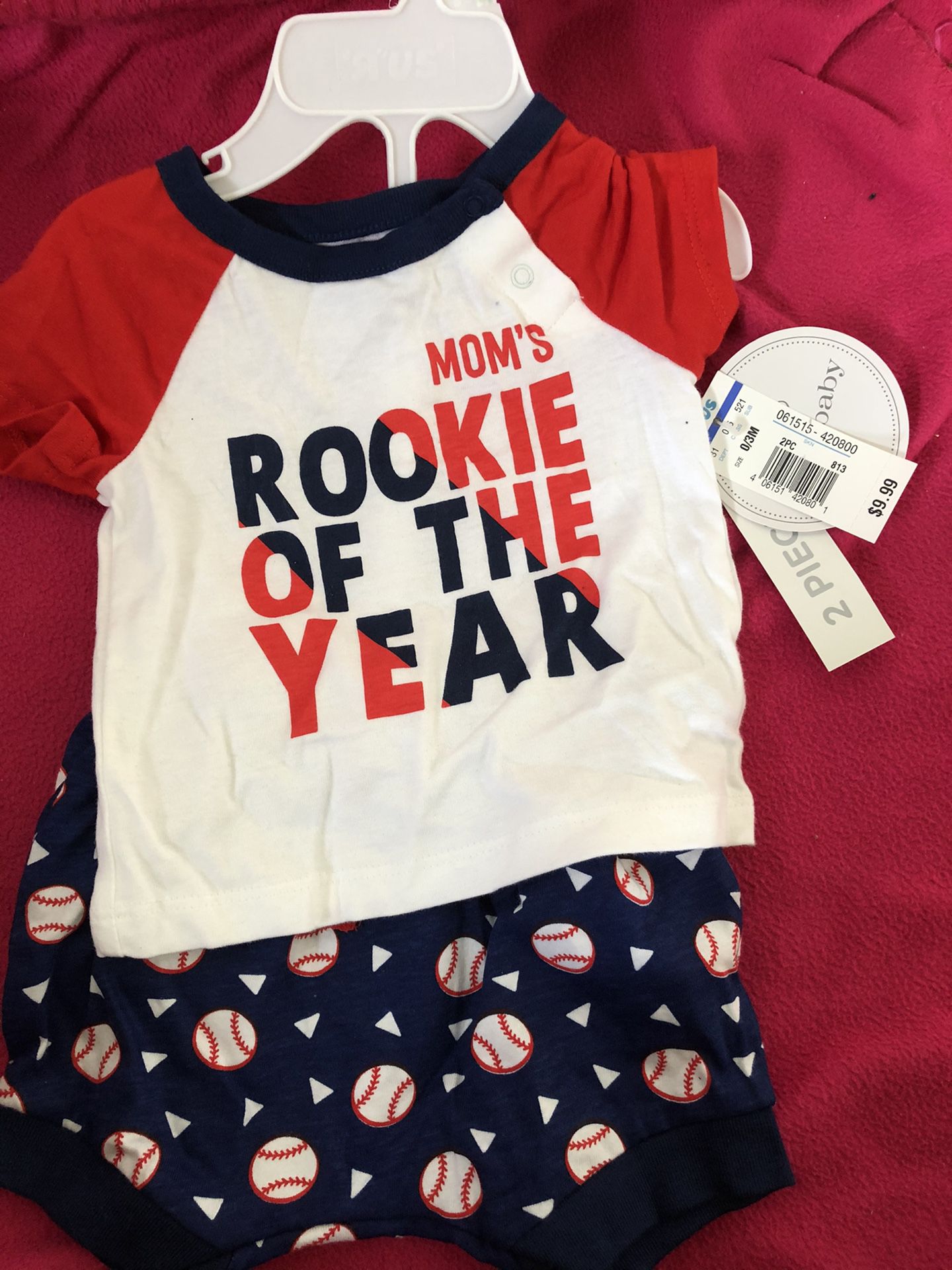 Cute baseball baby clothing! New with tags 0/3 months