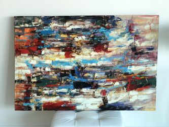 Handpainted abstract painting 40 x 60”