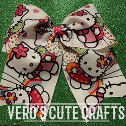 CUTE HELLO KITTY CHEER BOWS
