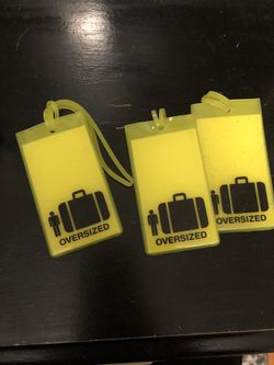 3 oversized funny yellow luggage tags, gag gift, white elephant gift, punny gift, funny gift, prank gift