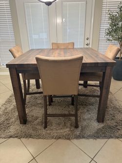 Counter Height Dining Table with 4 Chairs