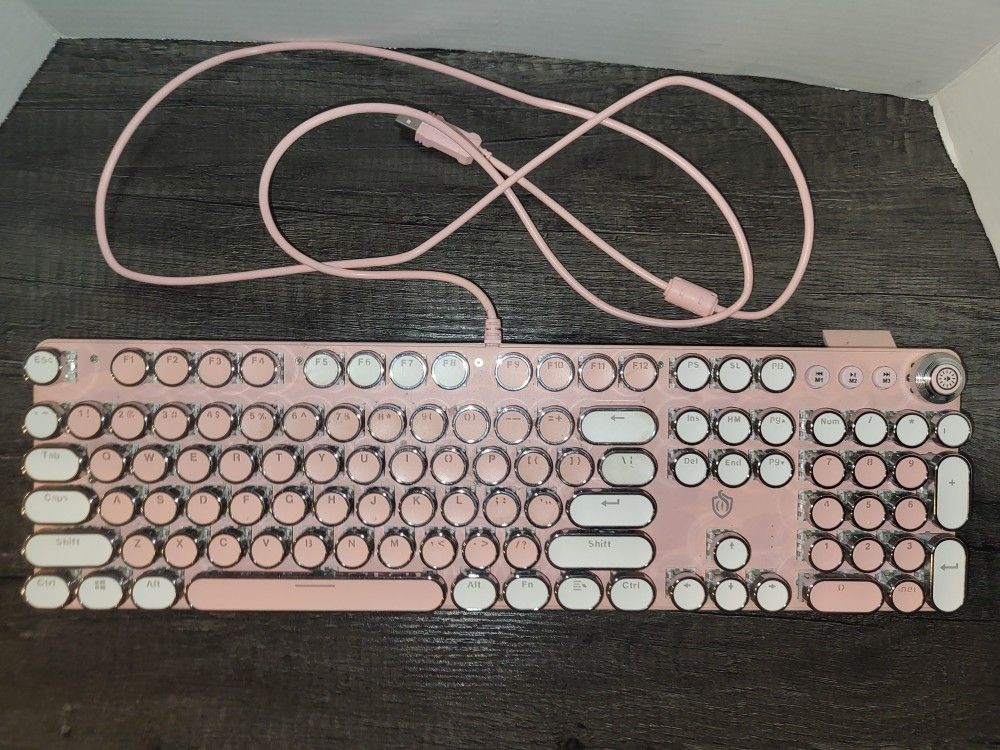 Vintage Looking Pink Keyboard 