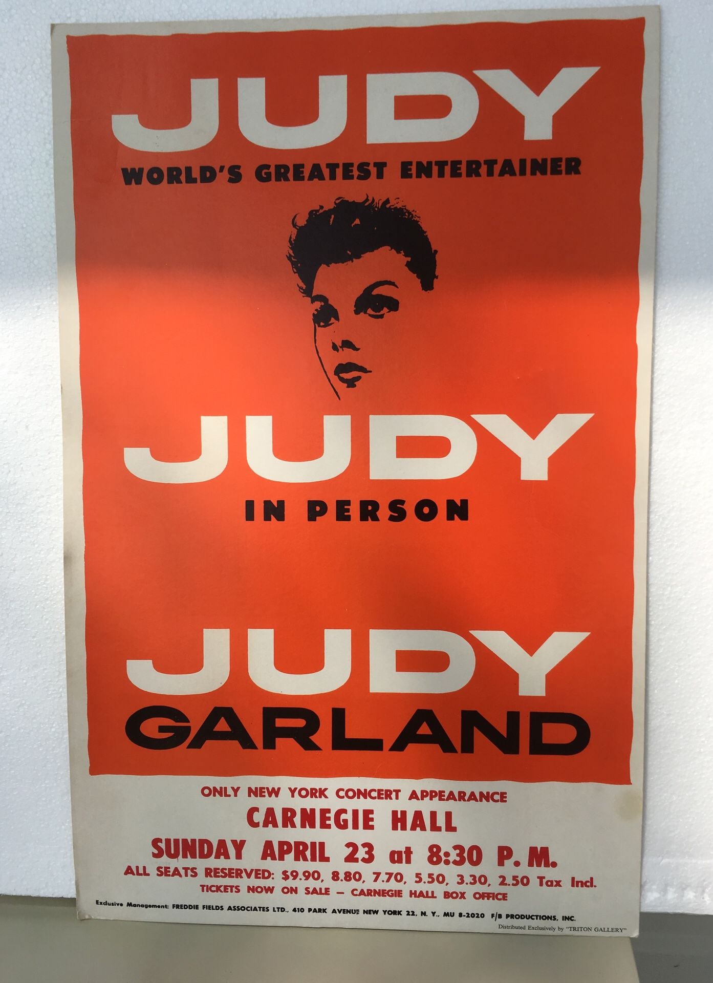 Vintage Concert Poster Judy Garland