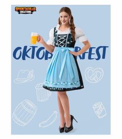 Dirndl Dresses Women Oktoberfest Costume Large