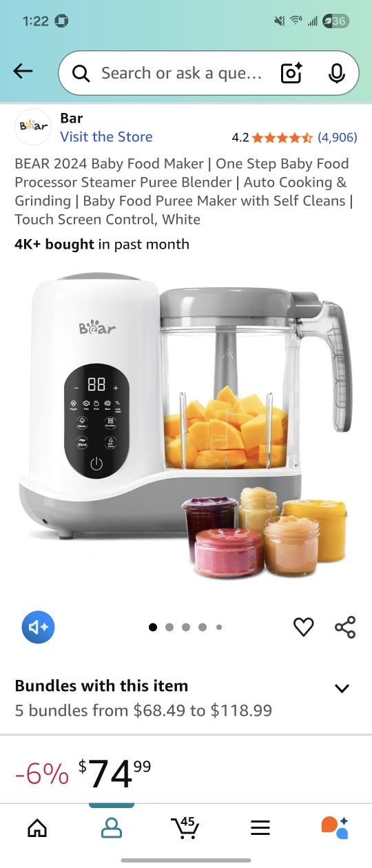 Bear Baby Food Maker