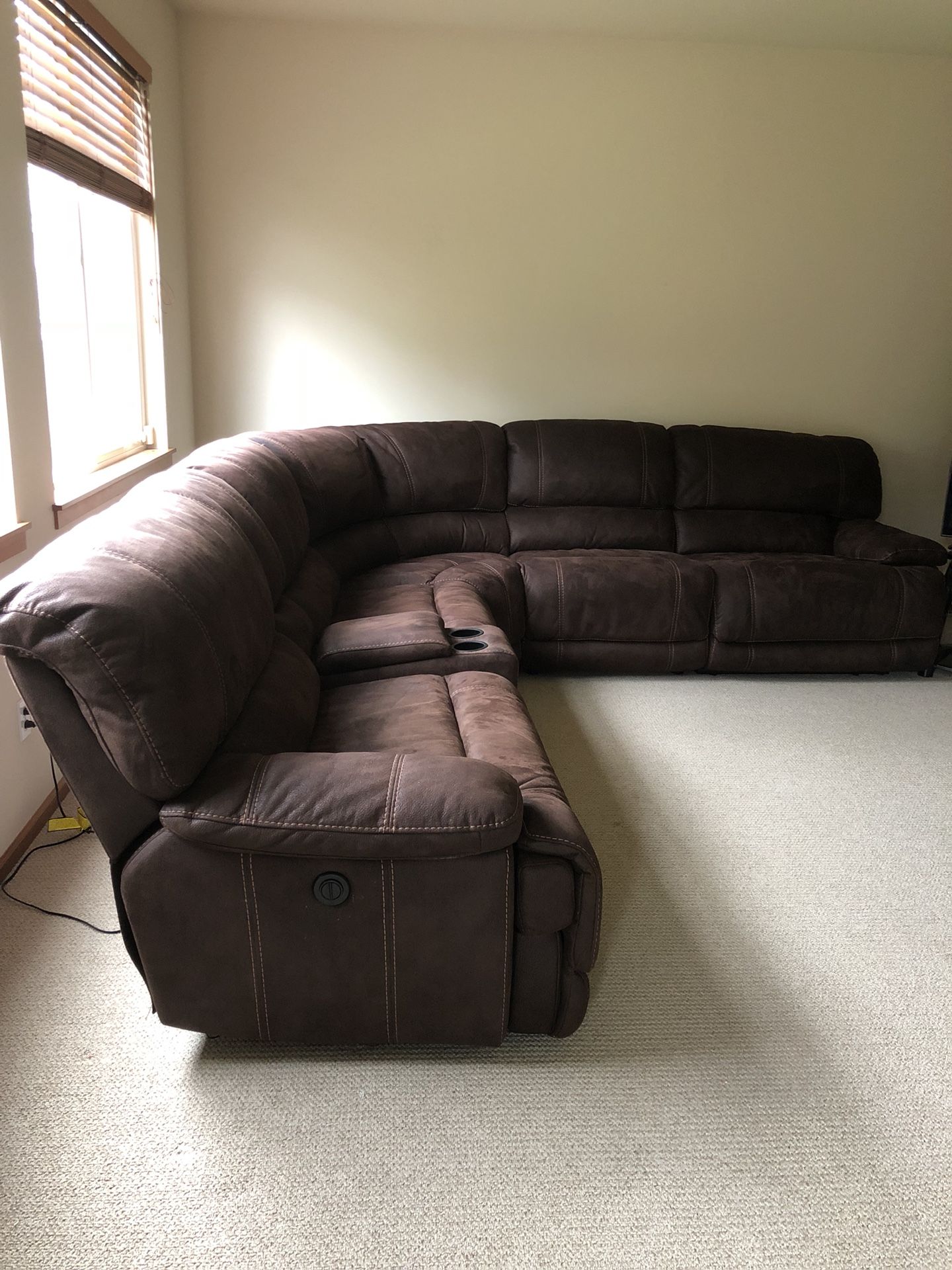 Jedd 5 Piece Fabric Power Reclining Sectional Sofa Baci Living Room