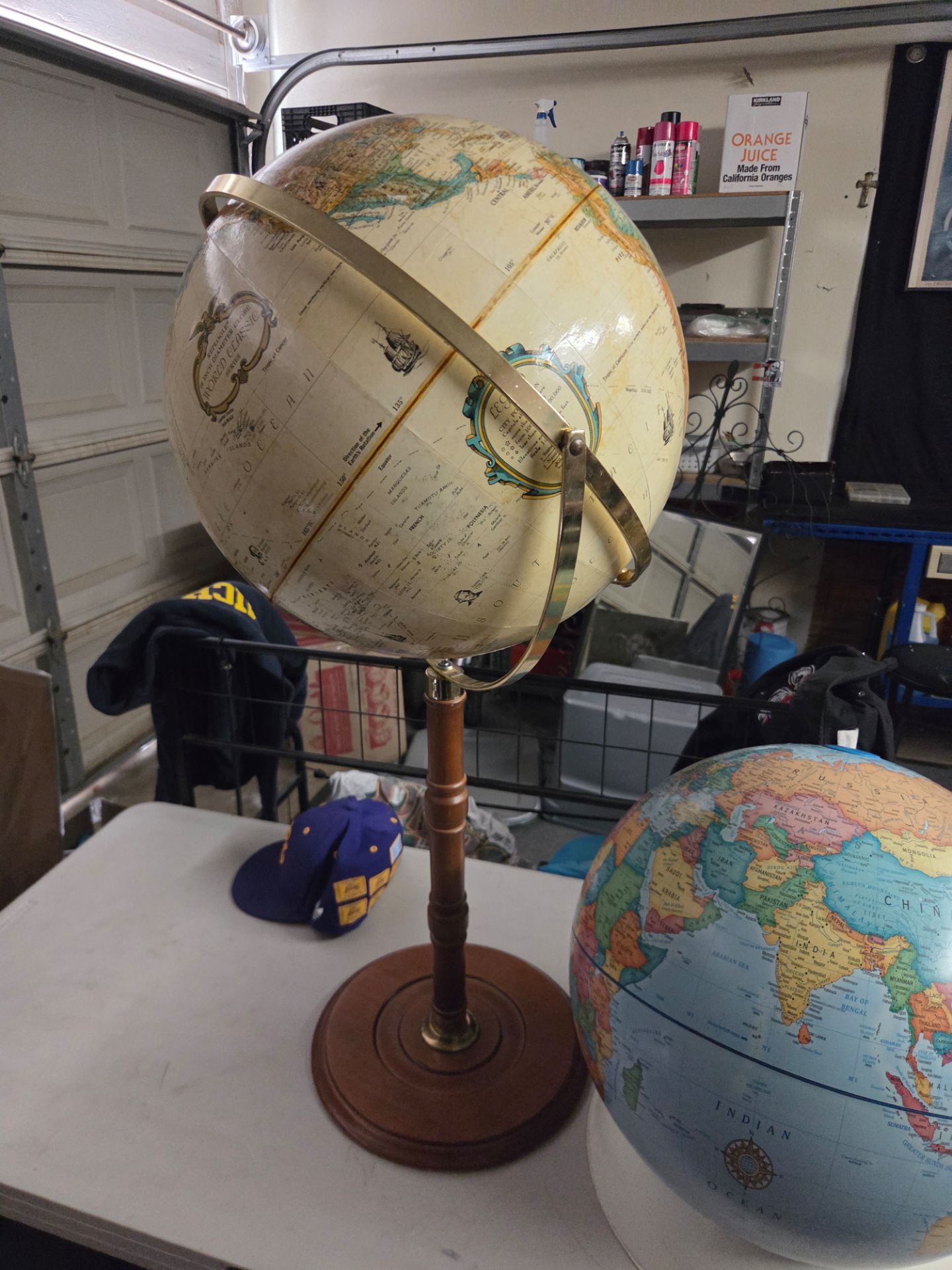 Replogle 16" Vintage Globe - 36" Floor Model, 1970's World Classic Series Globe