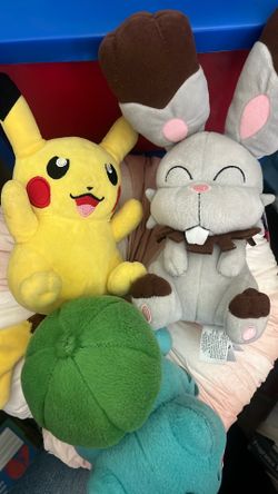 3TOMY pokemon plushies  for only $4.00each one or all for 10.00