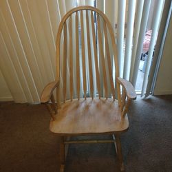 Real Oak Wood Rocking Chair