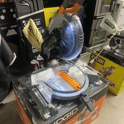 RIDGID 15 Amp 10 in. Corded Dual Bevel Miter Saw with LED Cut Line Indicator