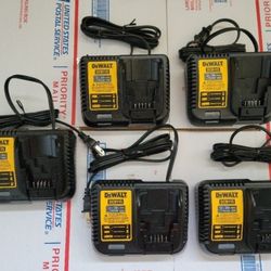 Lot of 5 New DeWalt DCB115 12V MAX 20V MAX 60V Lithium Ion Battery Chargers
