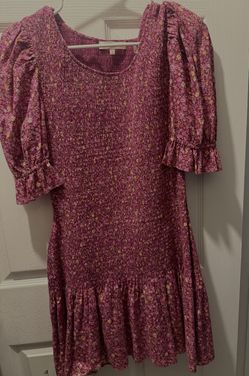 Burgundy midi floral dress