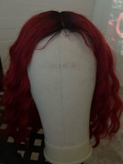 Red Wavy Lace Front Wig