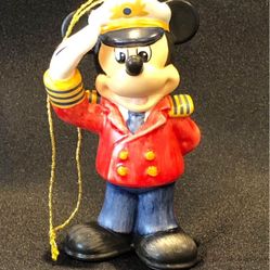 Goebel Disney Captain Mickey Mouse Nautical Ornament New