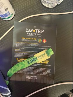 Day trip GA Wristband