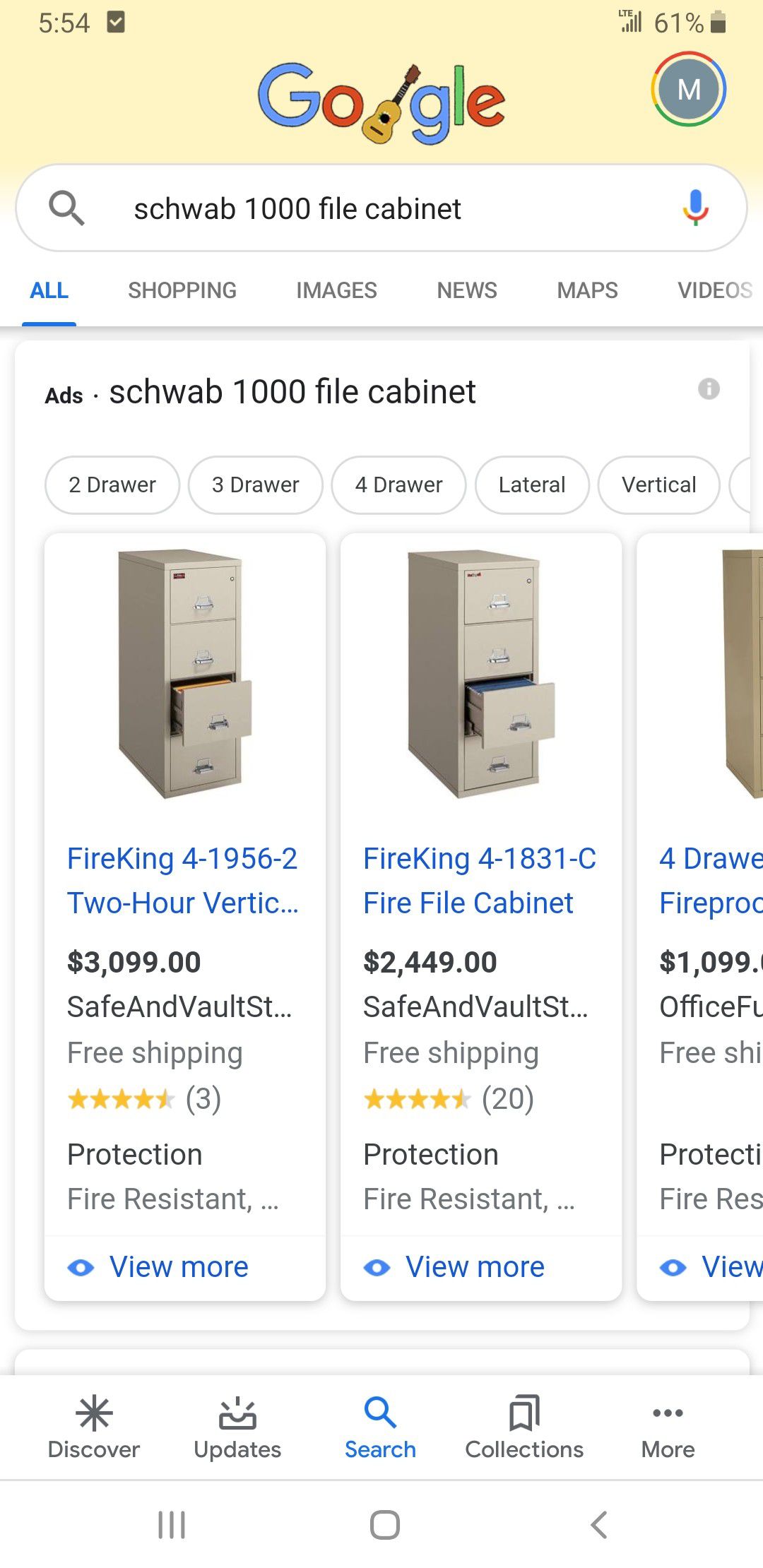 4 Schwab 1000 File Cabinets