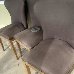 3/$21 Heavy Dining Chairs 1 Ripped From Back
