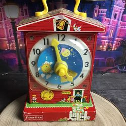 Fisher Price 2009, Mattel Teaching Clock -preowned 