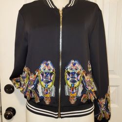 BLACK  ZIP UP JACKET