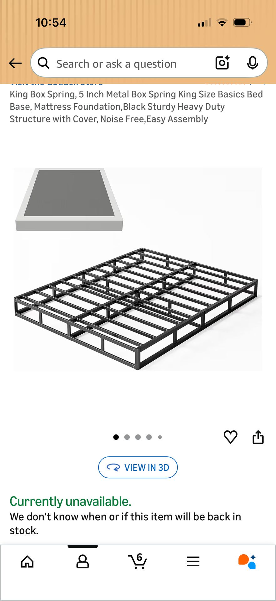 King Box Spring, 5 Inch Metal Box Spring King Size