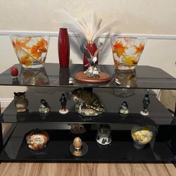 BLACK GLASS COFFEE TABLE – 3-Tier Design – $70