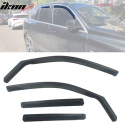 Fits 2019-2025 BMW G05 X5 F95 X5M Window Visors Injection PC In-Channel Deflectors