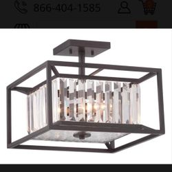 Designers Fountain - 87411 - Linares - Three Light Semi-Flush Mount

