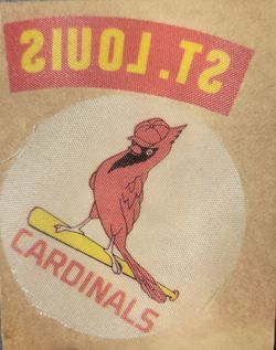 Vintage 1(contact info removed) Fleer Cloth Baseball Sticker Patch - St. Louis Cardinals - MLB Gum Insert