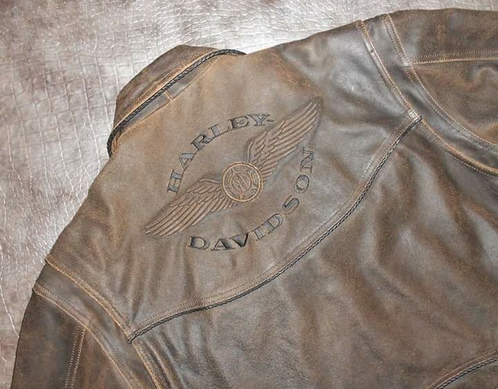 Men's Harley-Davidson Distressed BILLINGS Motorcycle Leather Jacket size XL